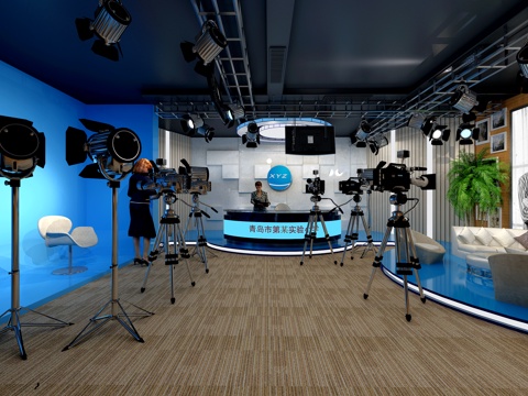  电视台 演播厅 浅谈区3d模型 