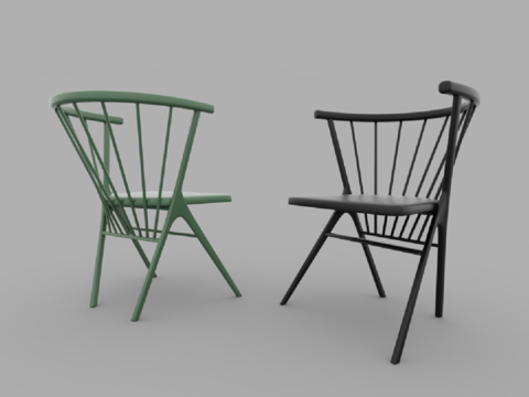  现代风格单人椅子3d模型 