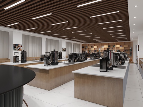  实训室 咖啡实训室3d模型 