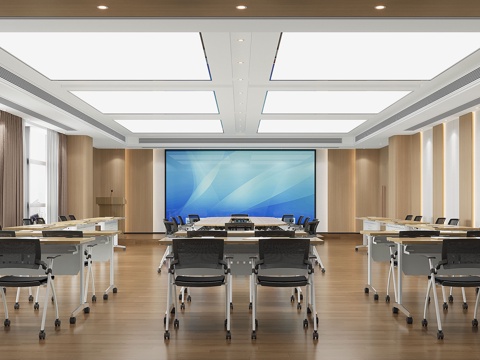  教室 培训室 会议室3d模型 