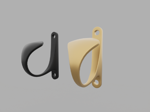  现代风格挂钩3d模型 