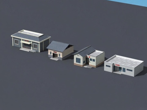 建筑3D模型多风格设计 高清渲染图专业建模 现代中式建筑展示教学素材 视觉化建筑设计模型资源免费3d模型