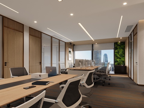  办公区 办公室3d模型 