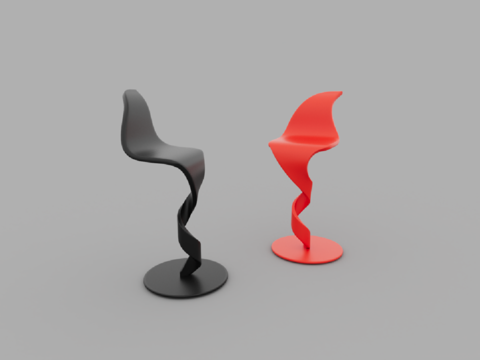  现代风格吧椅3d模型 