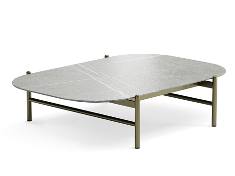  现代金属大理石桌3d模型 