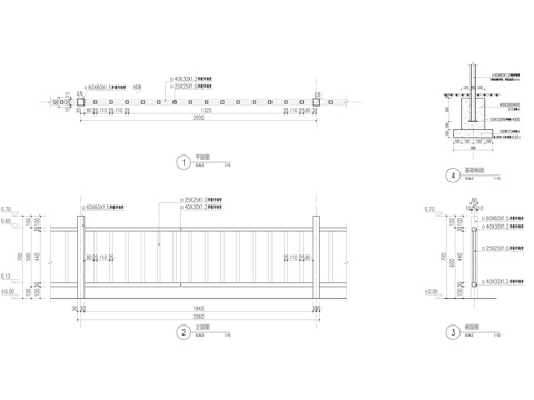 铁艺栏杆cad施工图