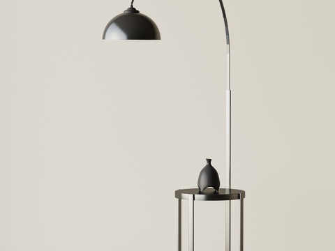 现代意式落地灯 边几su模型