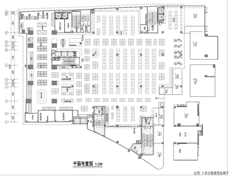 生鲜大型超市 最新全套施工图合集cad施工图