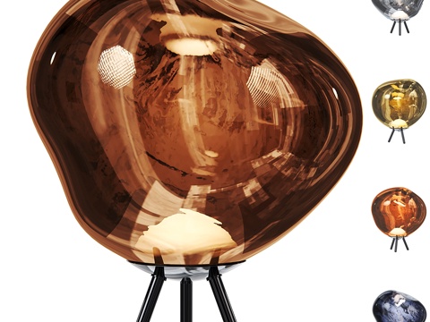  现代Tom Dixon玻璃艺术落地灯3d模型 