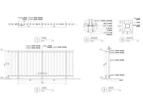 铁艺栏杆cad施工图