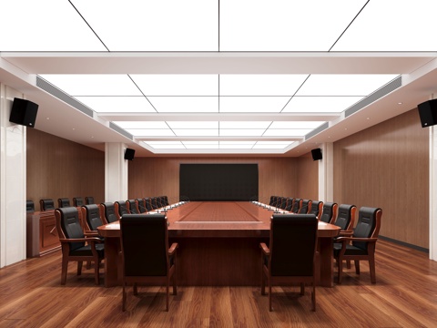  会议室3d模型 