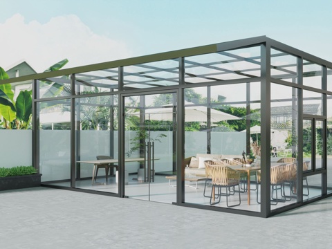  现代阳光房3d模型 