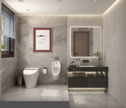  现代卫生间3d模型 