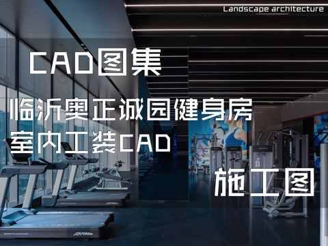 临沂奥正诚园健身房室内工装CAD施工图cad施工图