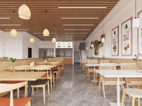  餐厅 面馆3d模型 