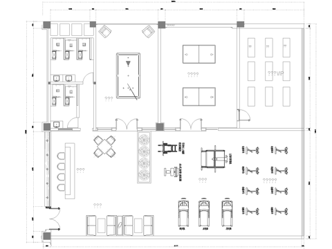 健身房 最新平面施工图合集cad施工图