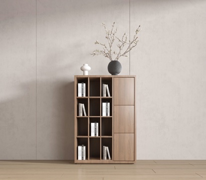  中古风储物柜3d模型 