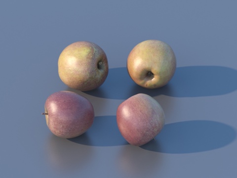  苹果 红苹果 水果3d模型 