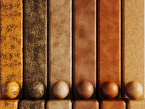 现代皮革 PBR皮革 人造皮su模型