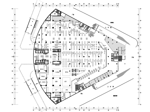 大型超市 最新平面施工图合集cad施工图