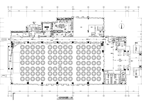 会议中心宴会厅多功能厅平面图cad施工图