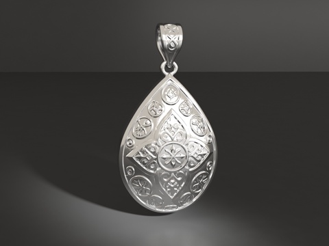  水滴形吊坠3d模型 