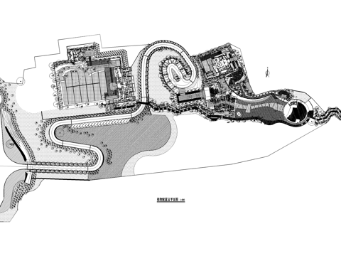 示范区景观植物种植绿化配置平面图 展示区样板区cad施工图