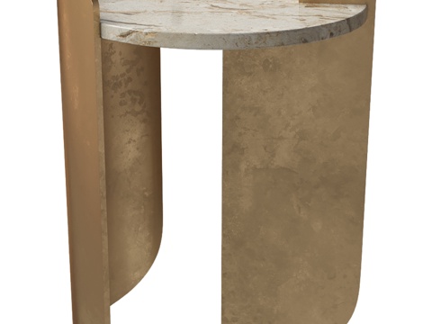  边几角几3d模型 