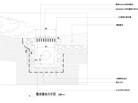 排水沟节点散水 CAD施工图cad施工图