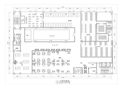 健身房 最新平面施工图cad施工图