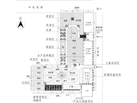 生态体验农场农庄平面图cad施工图