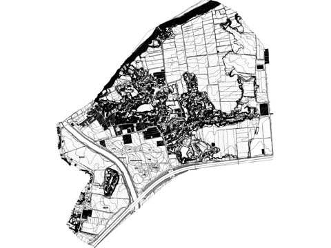 田园综合体旅游度假村平面图cad施工图