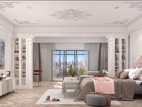  法式女儿房3d模型 