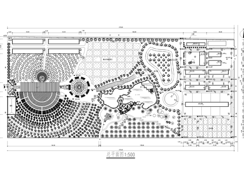 田园旅游度假村平面图cad施工图