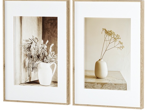  现代装饰画画框架组183d模型 