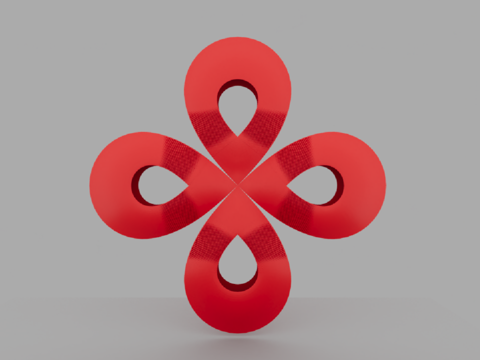  现代风格中国结装饰墙挂件3d模型 