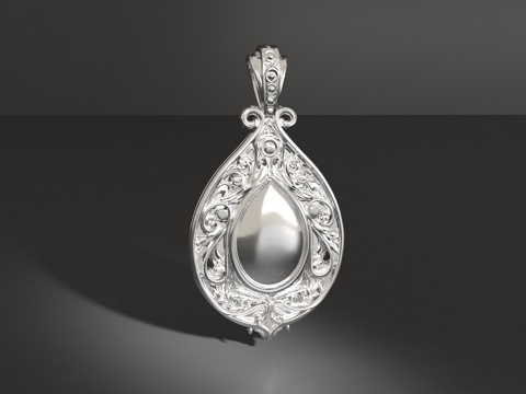  水滴形吊坠3d模型 