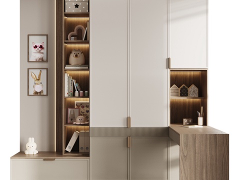  现代衣柜3d模型 