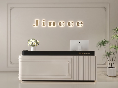 法式美容院前台   办公前台  酒店前台   民宿前台su模型