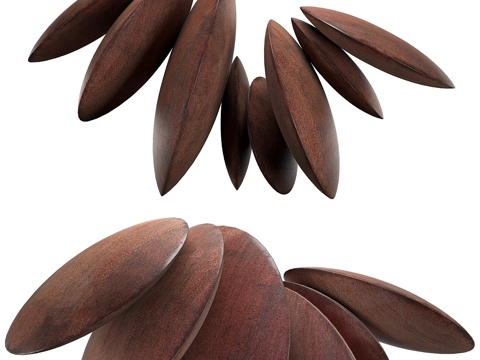  现代艺术雕塑3d模型 