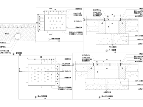 雨水口节点盲管CAD施工图cad施工图