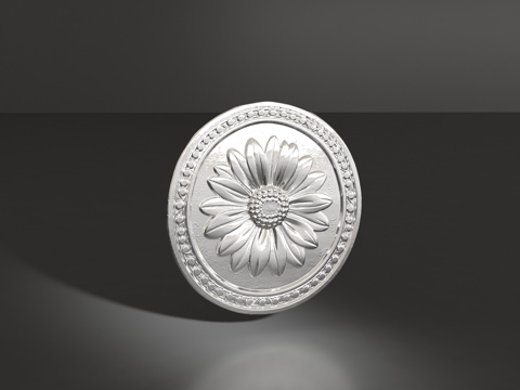  雏菊胸针3d模型 