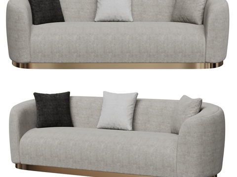  三人沙发3d模型 