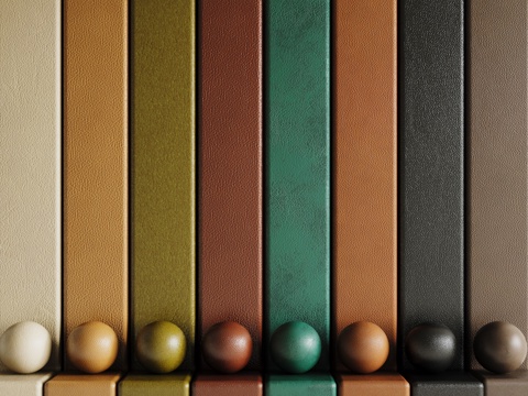 现代皮革 PBR皮革 人造皮su模型