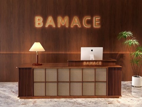 民宿前台 酒店前台 美容院前台 餐厅前台 办公室前台su模型