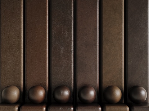  现代皮革 PBR皮革 人造皮 棕色皮革3d模型 