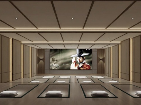 沉浸式文化展厅 禅意空间数字光影艺术体验免费3d模型