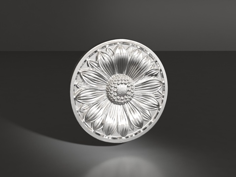  雏菊胸针3d模型 