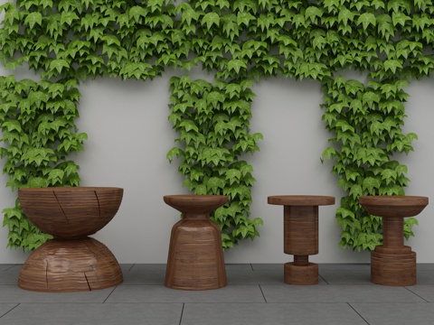  新中式景观小品禅意空间3d模型 