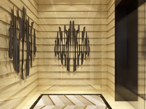  墙饰挂件 金属挂饰3d模型 